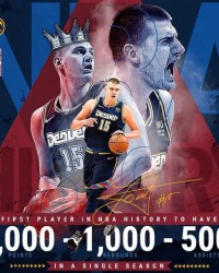 开云-约基奇一场打出两大纪录，就这样还拿不到MVP？